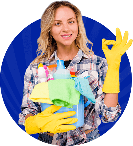 Cleaning professional smiling